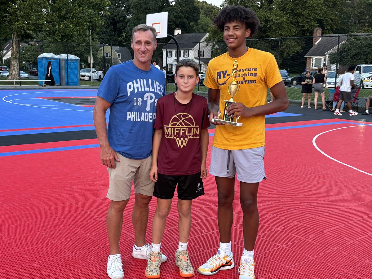 The Blue team beat Red 81-41 in the Kyle Conrad Memorial All-Star Game.
Kyle’s son, Logan, and Wilson head coach Matt Coldren presented the All-Star Game MVP award to Brendan Gaines of Daniel Boone.
He scored 22 points. 

<a href="/DBooneBlazers/">Daniel Boone Blazers Athletics</a>
<a href="/GMSDAthletics/">Governor Mifflin Athletics</a>
<a href="/mifflinhoops/">Governor Mifflin Boys Basketball</a>
<a href="/MattyJC3/">Coach Coldren</a>