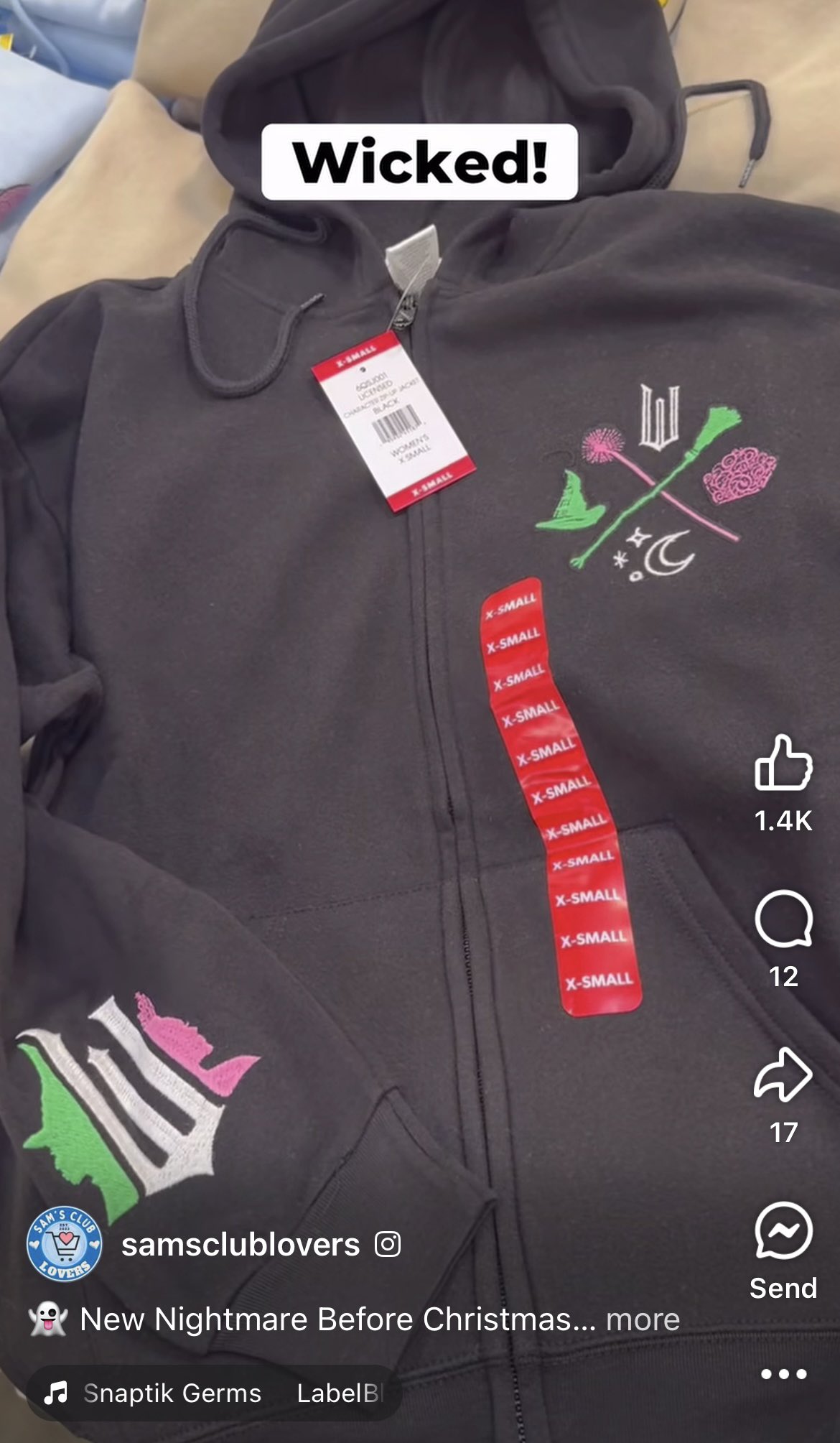 liz on X new wicked zip up hoodie available now at Sam s club https t WFuriS4gbz X