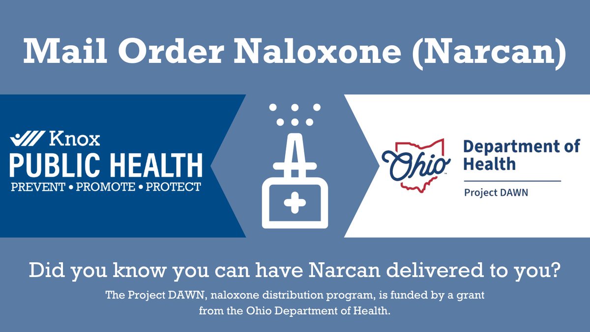 KnoxHealth's tweet photo. You can order Naloxone, or Narcan, with the link below! Just fill out the form, watch the short training video, and get it sent to you FREE.
https://t.co/gyVU1KBHhb
#Naloxone #KnoxPublicHealth #ProjectDAWN https://t.co/9ohcdU6Wg5