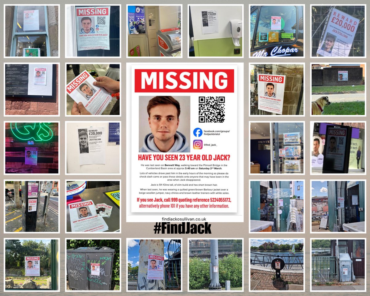 findjack23's tweet photo. A heartfelt thank you to the amazing community gathered to help #FindJack. Your dedication and support with sharing posters online and in your communities is so greatly appreciated. Please, where you can, continue to share and spread awareness for Jack. #jackosullivan #bristol https://t.co/54D6SBsUYA