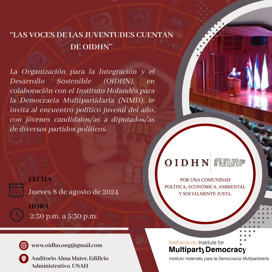 A 8 días del converstorio "Las Voces de las Juventudes Cuentan de OIDHN" 
Nos vemos el próximo jueves 🇭🇳