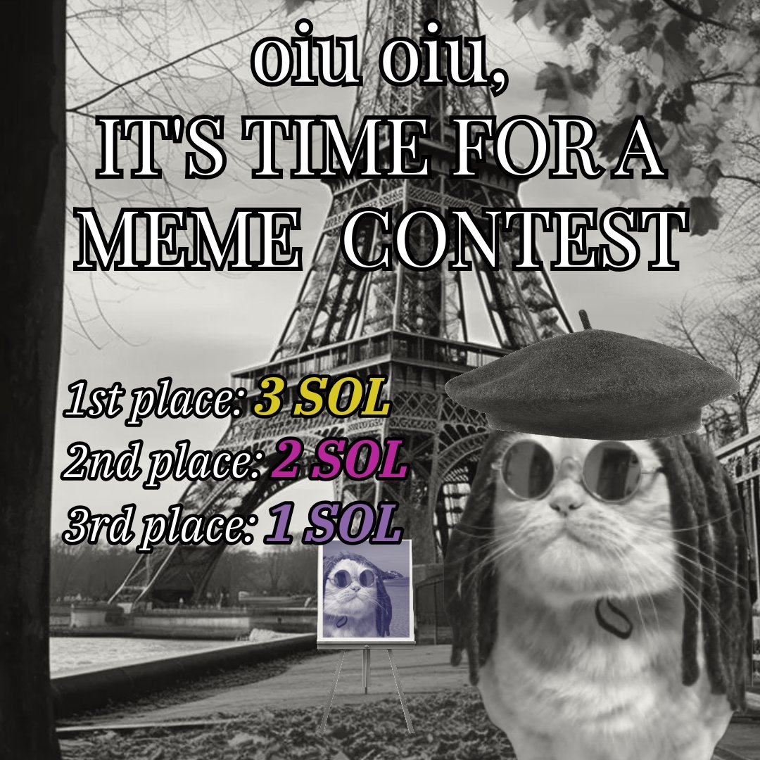 bobmeowlysol's tweet photo. 🎉Announcing Meowly’s Meme Contest! 🐱🎨
We're giving away over $1000 in $SOL !
Like this post ✅, quote RT with your best #MEOWLY meme 🖼️, tag us @bobmeowlysol along with $BMEOW and drop your wallet address under this post ⬇️
Let the memes begin! 😼💥
Join the community meme channel https://t.co/yabFWNcppR
📅 Competition ends Thursday 8th August
🏆 Prizes:
🥇 1st Place: 3 SOL
🥈 2nd Place: 2 SOL
🥉 3rd Place: 1 SOL
Stay blessed... 🐾♥️
ᵐᵉᵒʷ
#BobMeowly #BMEOW #MemeContest #Giveaway #Crypto #Solana $BMEOW