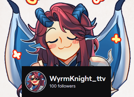 Wyrmknight's tweet photo. 💙I hit 100 followers on Twitch. Thank you so much, your support means the world to me! 💙

I'll be live again tonight at 8PM EST if you want to stop by 👀

🔗https://t.co/CDBboKFaAU

#VTubersAreStillWatching https://t.co/Hq03kF1tz6
