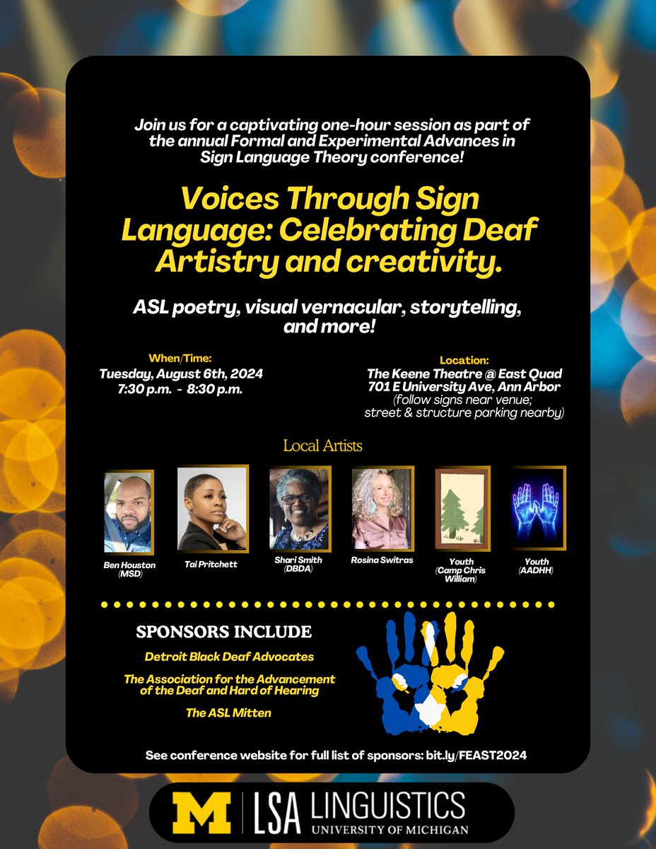 Folks coming to #FEAST2024 at <a href="/UMichLing/">Michigan Linguistics</a>, we have something very exciting planned for you the first night of the conference

(specific program details subject to change but not the general awesomeness part)