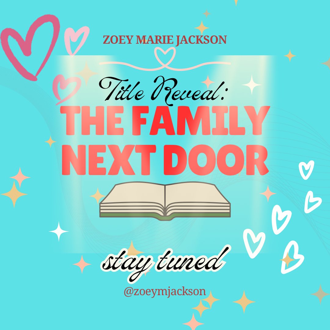 ✨Title Reveal✨I have a title for the first book in the Ryder Hill series! ❤️The Family Next Door❤️🏠

😊I can’t wait for readers to begin to get to know the TNT siblings!!!🙌 #books #booktwt #booktok #BookTwitter #romancebooks #romancereaders #fiction
