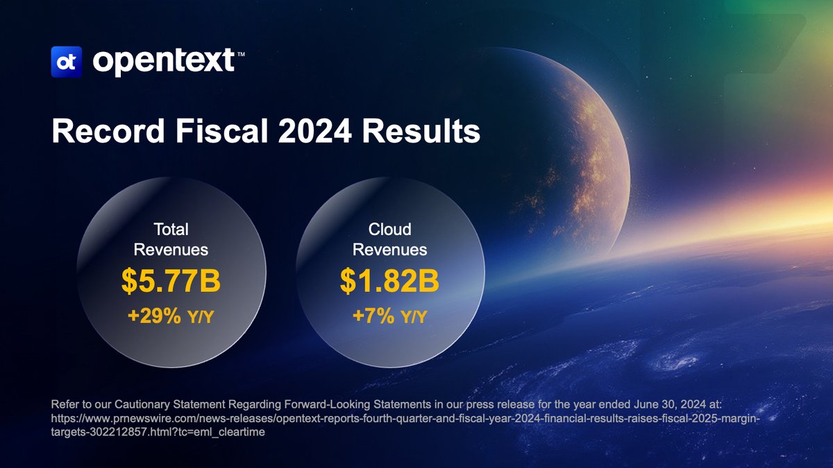 NEWS: OpenText reports fourth-quarter financial results. prnewswire.com/news-releases/…