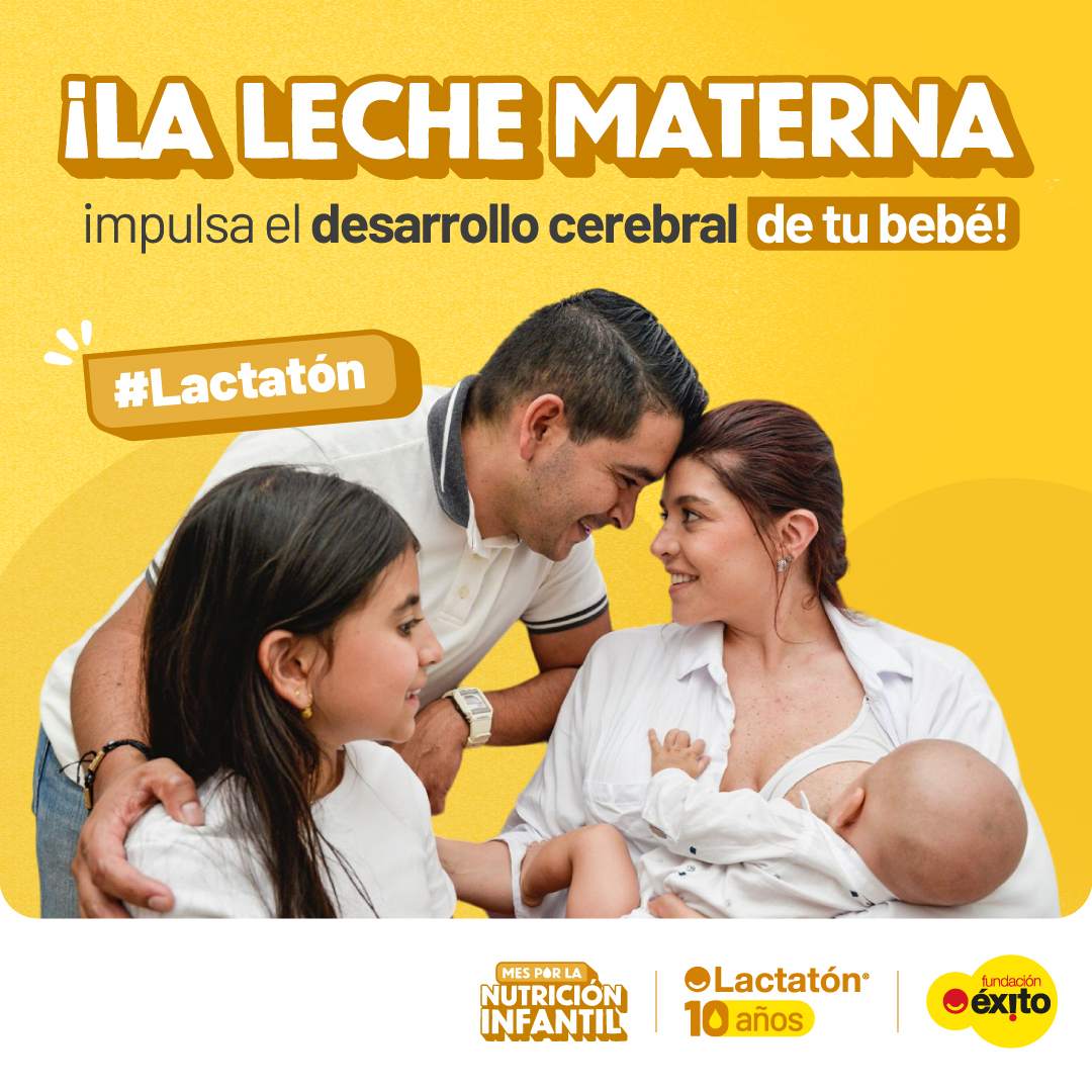 🤱¡Apóyanos usando el hashtag #Lactatón y hagamos que la lactancia materna sea tendencia! 💛¿Sabías que los primeros 1.000 días son de vital importancia para el bebé y su nutrición?

#Lactatón #LactanciaMaterna #FundaciónÉxito