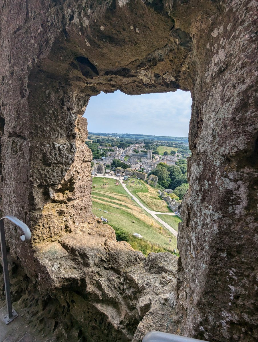 Corfe Castle in Dorset. Lovely, evocative ruin of a grand fortress (and the tea shop is absolutely lovely!)

<a href="/nationaltrust/">National Trust</a>