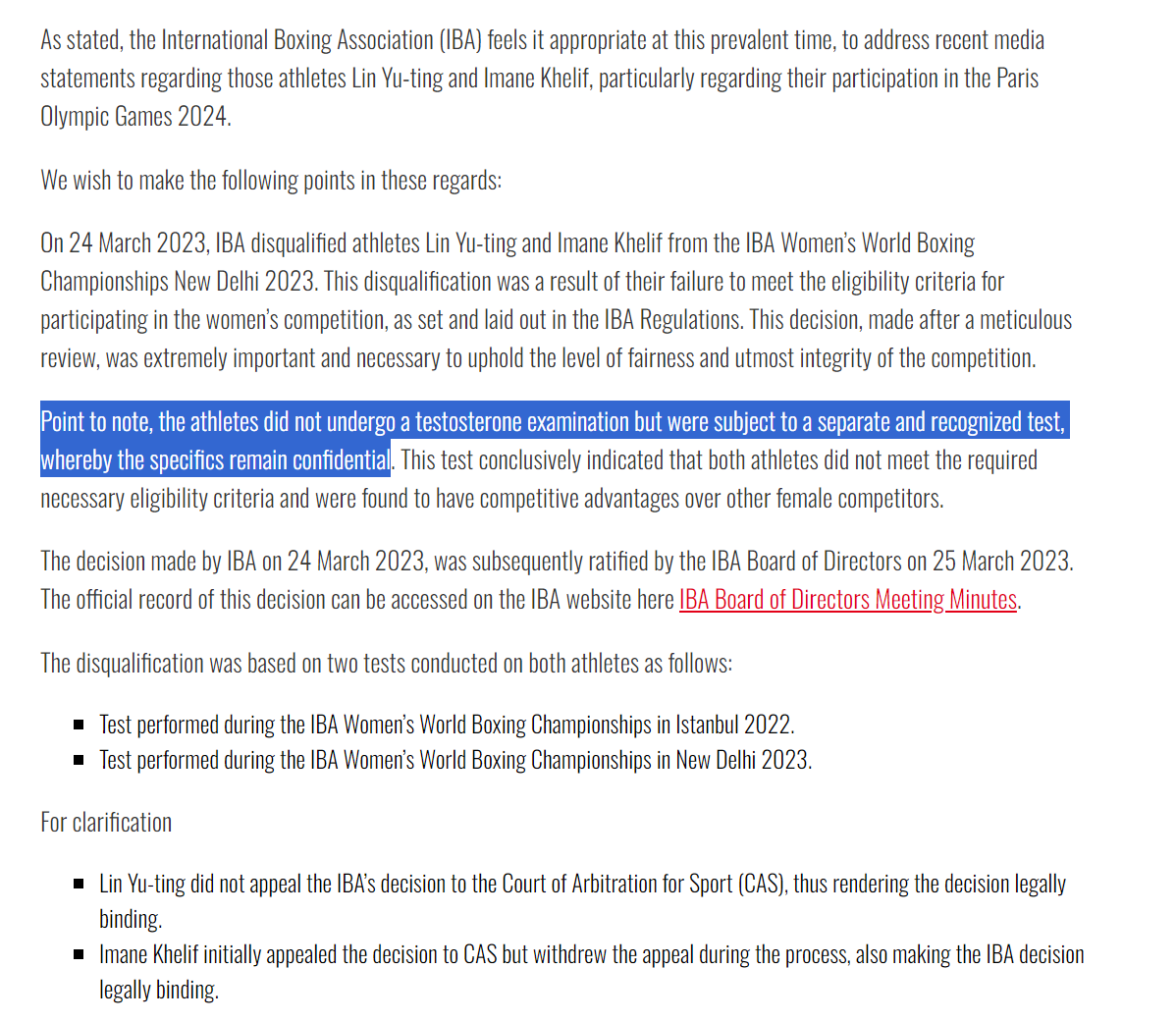 Habe jetzt zu #ImaneKhelif 100te Mal gelesen, dass die Person wegen erhöhten Testosteron Werten disqualifiziert werden.

Wenn selbst der Verband, der sie disqualifiziert hat, das vehement und deutlich verneint wegen IRREFÜHRENDER BERICHTERSTATTUNG und selbst das nicht ausreicht.