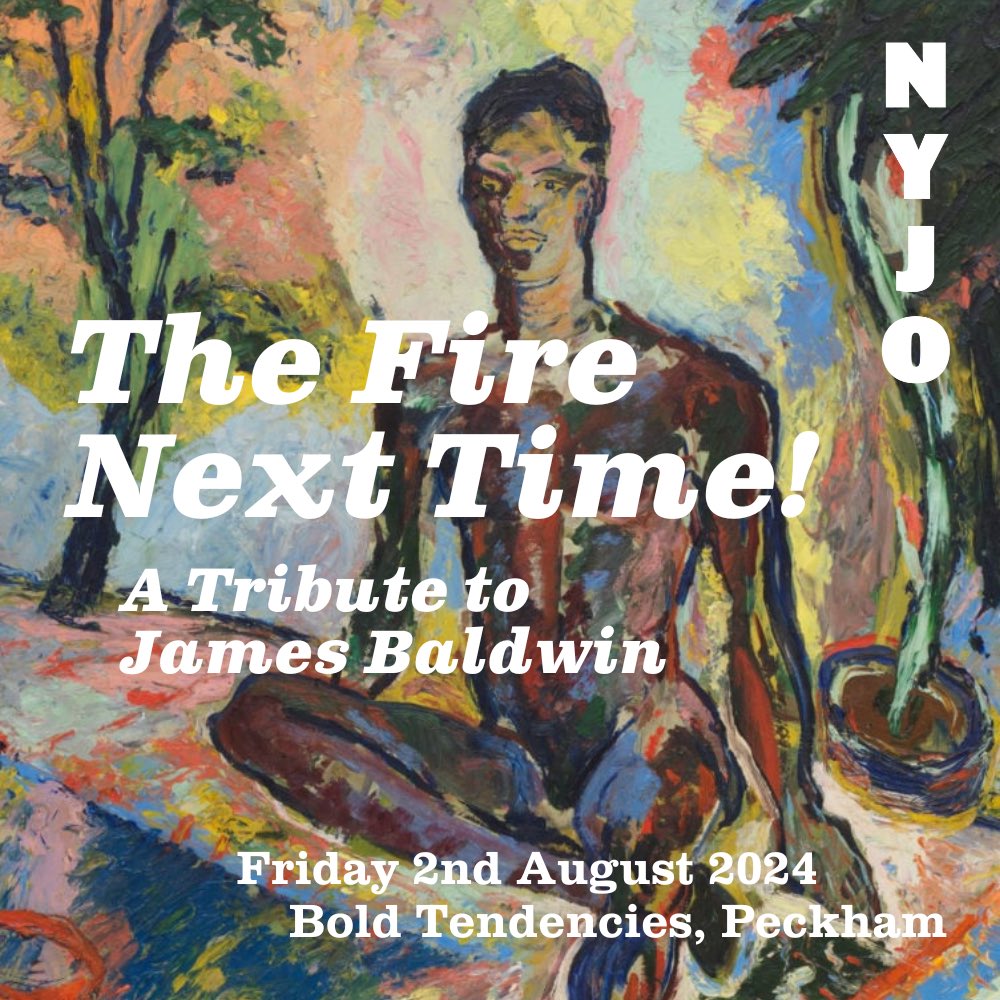 NYJO (@nyjouk) on Twitter photo Join us at Bold Tendencies tomorrow (Friday 2nd). Witness original music with James Baldwin’s words, composed by NYJO emerging professionals, curator Lucy-Anne Daniels & MD Peter Edwards, featuring <a href="/TheonCross/">Theon Cross</a> & <a href="/Mosesboyd_/">Moses Boyd</a>. This will be big! Tickets: link.dice.fm/J805420eb1f8?d… Join us at Bold Tendencies tomorrow (Friday 2nd). Witness original music with James Baldwin’s words, composed by NYJO emerging professionals, curator Lucy-Anne Daniels & MD Peter Edwards, featuring <a href="/TheonCross/">Theon Cross</a> & <a href="/Mosesboyd_/">Moses Boyd</a>. This will be big! Tickets: link.dice.fm/J805420eb1f8?d…