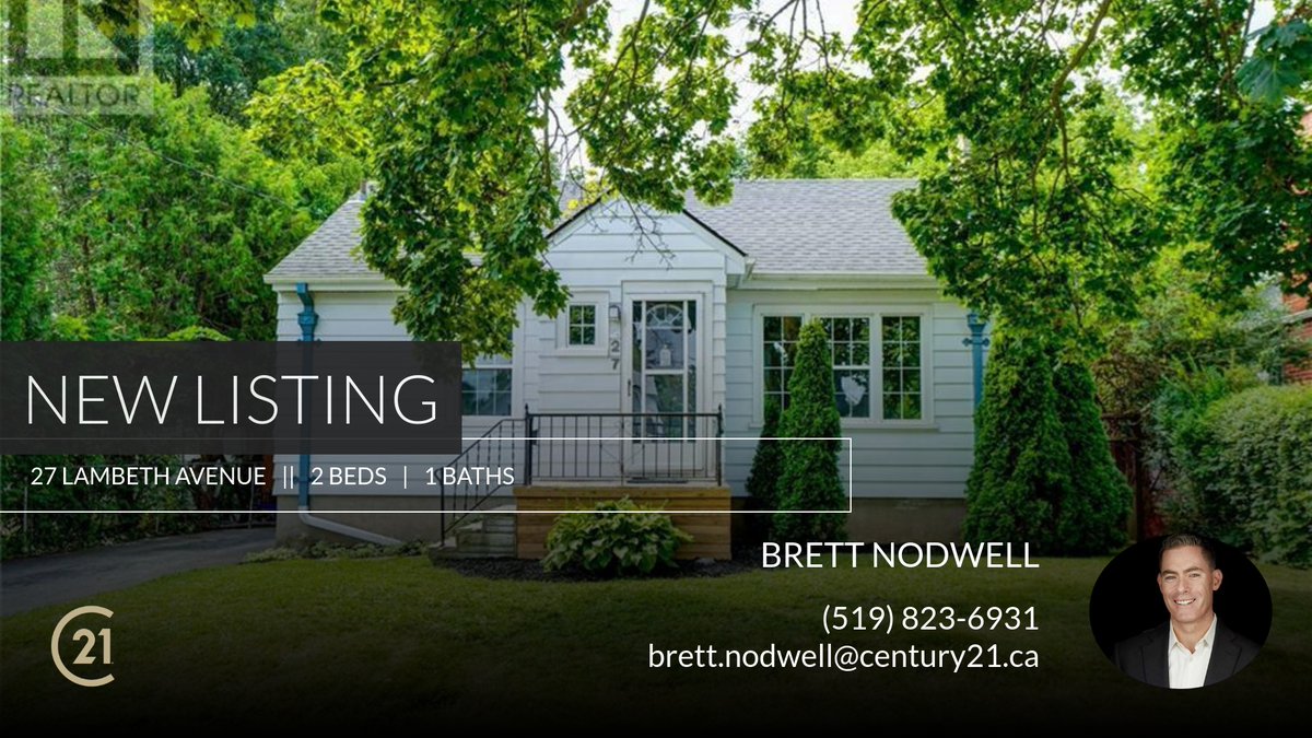 📍 New Listing 📍 Take a look at this fantastic new property that just hit the market located at 27 Lambeth Avenue in London. Reach out here or at (519) 823-6931 for more information

Brett Nodwell, Broker
Century 21 First Canadian... homeforsale.at/27_LAMBETH_AVE…