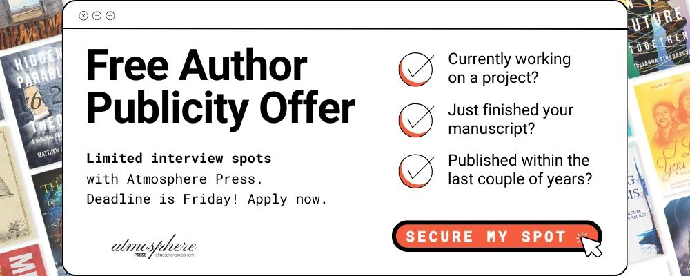 Welcoming back Gold Sponsor Atmosphere Press for another year: atmospherepress.com/free-author-in…