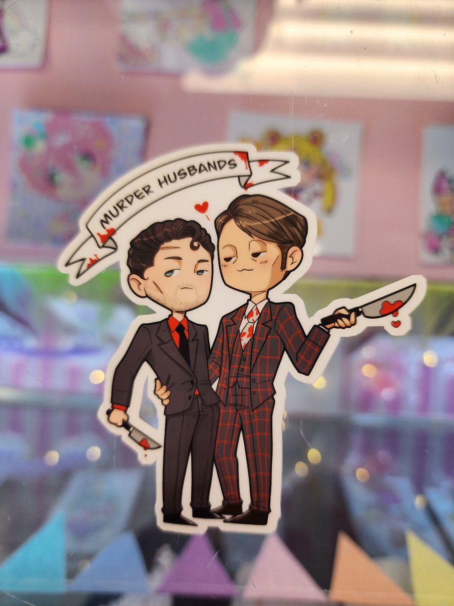 karlzmindpalace's tweet photo. Sh0p update pt 1! Got some cute clownie lanyards, peter B spinny charms, Duncan and Spacedogs buttons and murder husband stickers! 
.
#Hannibal #DuncanVizla #PeterB https://t.co/5Gnifqaq6H