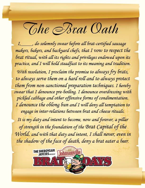 ✋ Join us in proclaiming your love for the Brat Capital of the World with The Brat Oath!
👉 View the #BratDays menu: brat-days.com/food