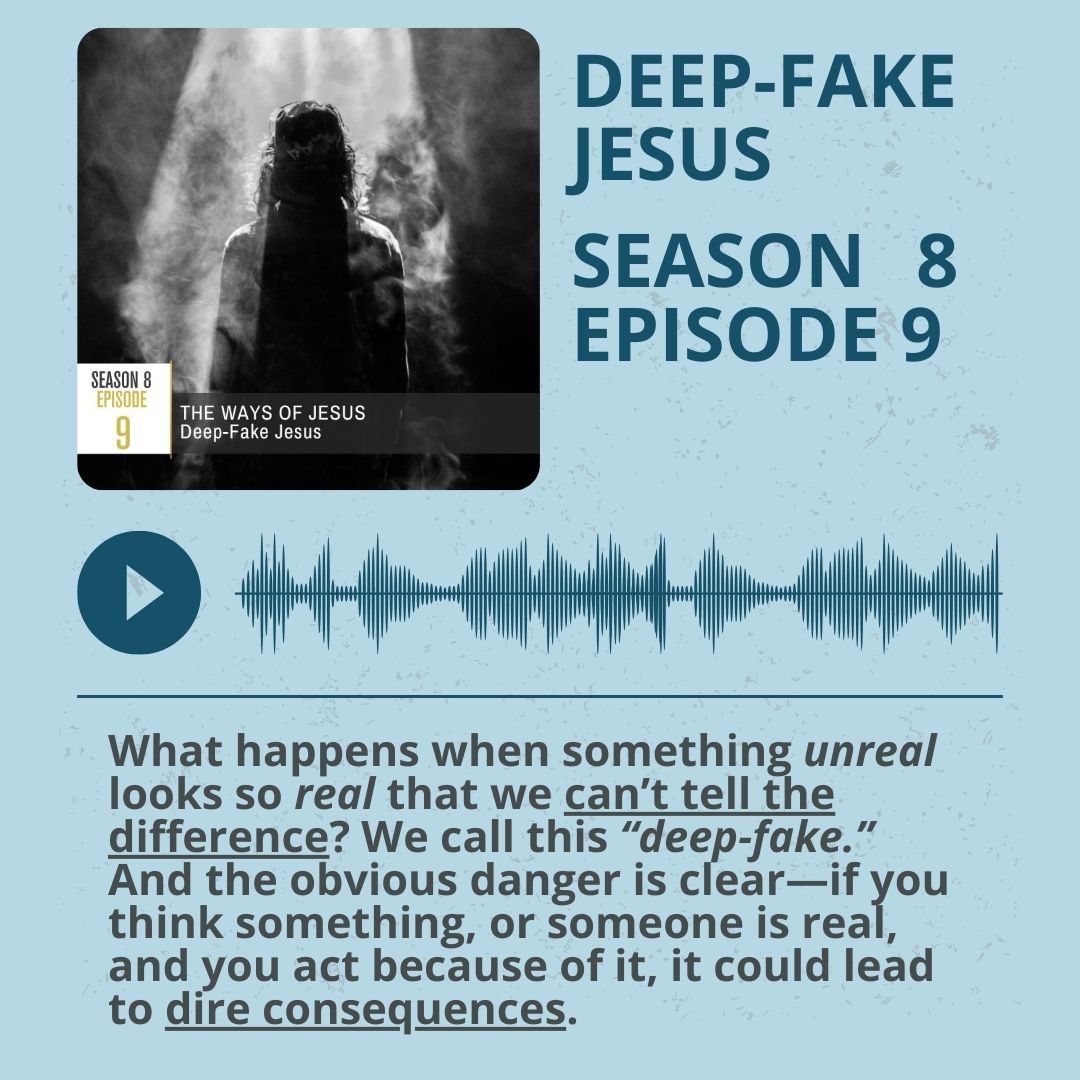 RickSkip's tweet image. Season 8 episode 9 of my podcast, Paying Ridiculous Attention to Jesus, is out now!

This episode, titled, “The Deep-Fake Jesus” is a continuation of the series “THE WAYS OF JESUS.” In this series, Becky and I explore themes drawn from my just-released book Editing Jesus