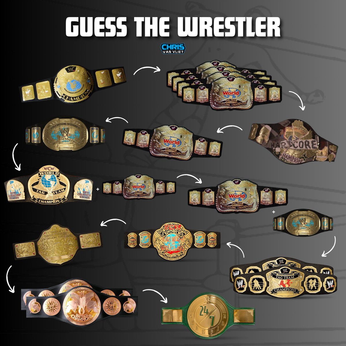 ChrisVanVliet's tweet photo. Can you guess the wrestler? 🤔 https://t.co/JCWAC6yP6Y
