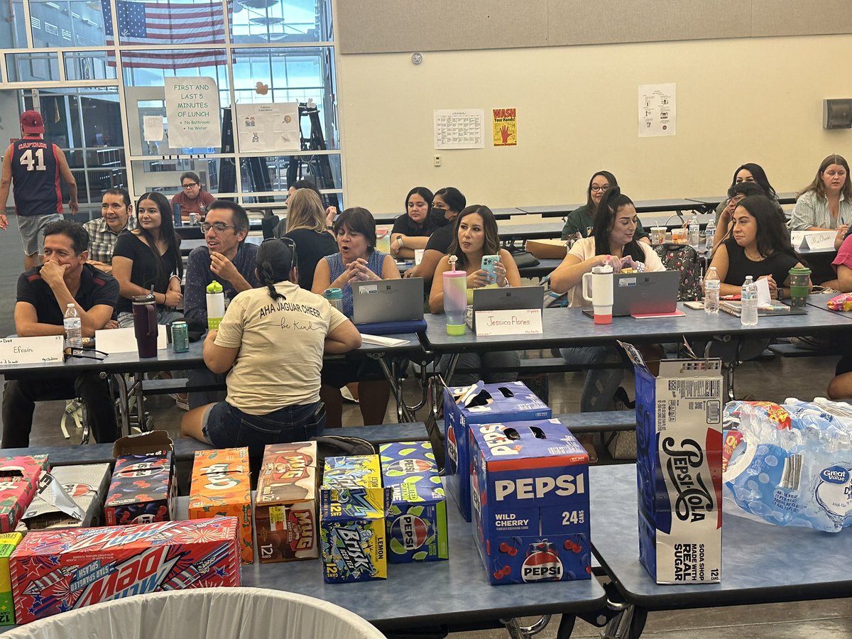 RAESPrincipal's tweet photo. Great first day back with staff! Excited for the 24-25 SY. Looking forward to seeing our Jackalopes next week🩵🧡 https://t.co/rzcSRoMHHH