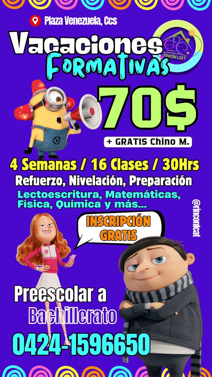 lcat_el's tweet photo. ¡Agosto es el mes de la preparación! 
Aprovecha nuestras Vacaciones Formativas y regálale a tus hijos un impulso extra con una educación completa y de calidad para el próximo año escolar. 

¿Qué esperas? ¡Inscribe a tu hijo hoy mismo! ¡No dejes pasar esta oportunidad!
@rinconlcat https://t.co/B2MXqDoCCi