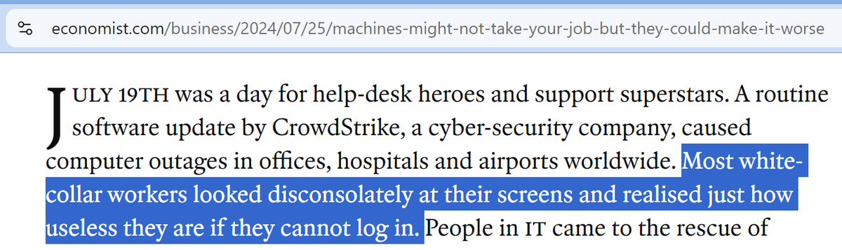 DSotnikov's tweet photo. From @TheEconomist  this week - a great testament to how Active Directory resilience is key to most enterprises today! https://t.co/1EMscwVkvn