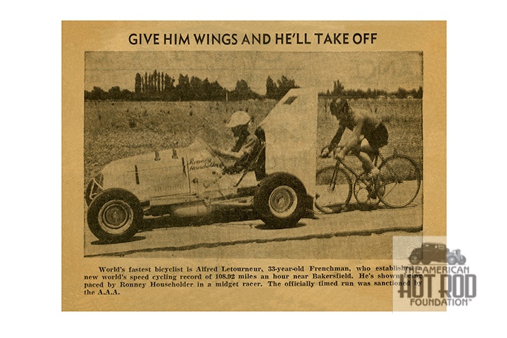 AmerHotRodFdn's tweet image. PHOTO OF THE DAY
𝚃𝚑𝚞𝚛𝚜𝚍𝚊𝚢, 𝙰𝚞𝚐 𝟷, 𝟸𝟶𝟸𝟺

Clipping from a Santa Barbara Newspaper showing Ronney Householder as the pace car driver for 33-year-old French bicycle racer Alfred Letourneur. (LSC_069)

Read more: ahrf.com/historical-lib…