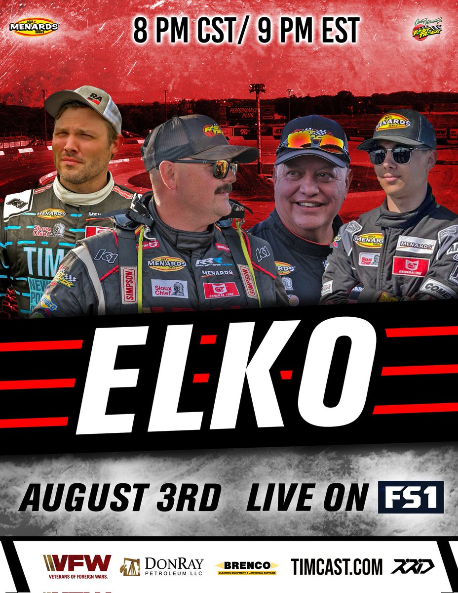 Let's go Crazy! <a href="/ARCA_Racing/">ARCA Menards Series</a> only stop in Minnesota is this Saturday Night, and you'll want to party like it's 1999

📆 Sat August 3
⏰️ 9pm ET / 8pm CT
📺 <a href="/FS1/">FS1</a>
💻 <a href="/FloRacing/">FloRacing</a> 

#elko #shorelunch250 #prince #Nascar #arca <a href="/CAMELCASTOff/">CAMELCAST OFFICIAL</a> <a href="/HaugebergRacing/">Bryce Haugeberg Racing</a> <a href="/alliedcloudllc/">Allied Cloud</a> <a href="/KarcherUSA/">Kärcher USA</a>