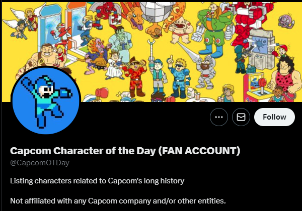 SomeCguy's tweet photo. Right now I want to announce that the following 6 accounts would be my priority for now:  
Iɴᴅɪᴇ Eᴍᴘᴏʀɪᴜᴍ
Sony's Great Gallery of Faces
Warner Bros. Characters of the Day
Capcom Character of the Day
Nintendo Characters D.B.
Hitotsubashi Central https://t.co/7Ym5txSeb2