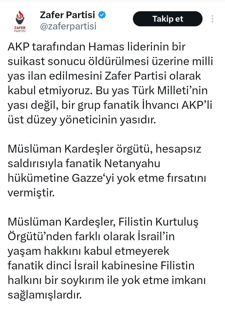 Yazıklar olsun.. Şehid Haniye için Milli Yas Türkiye'deki İsrail lobisini fena rahatsız etmiş..