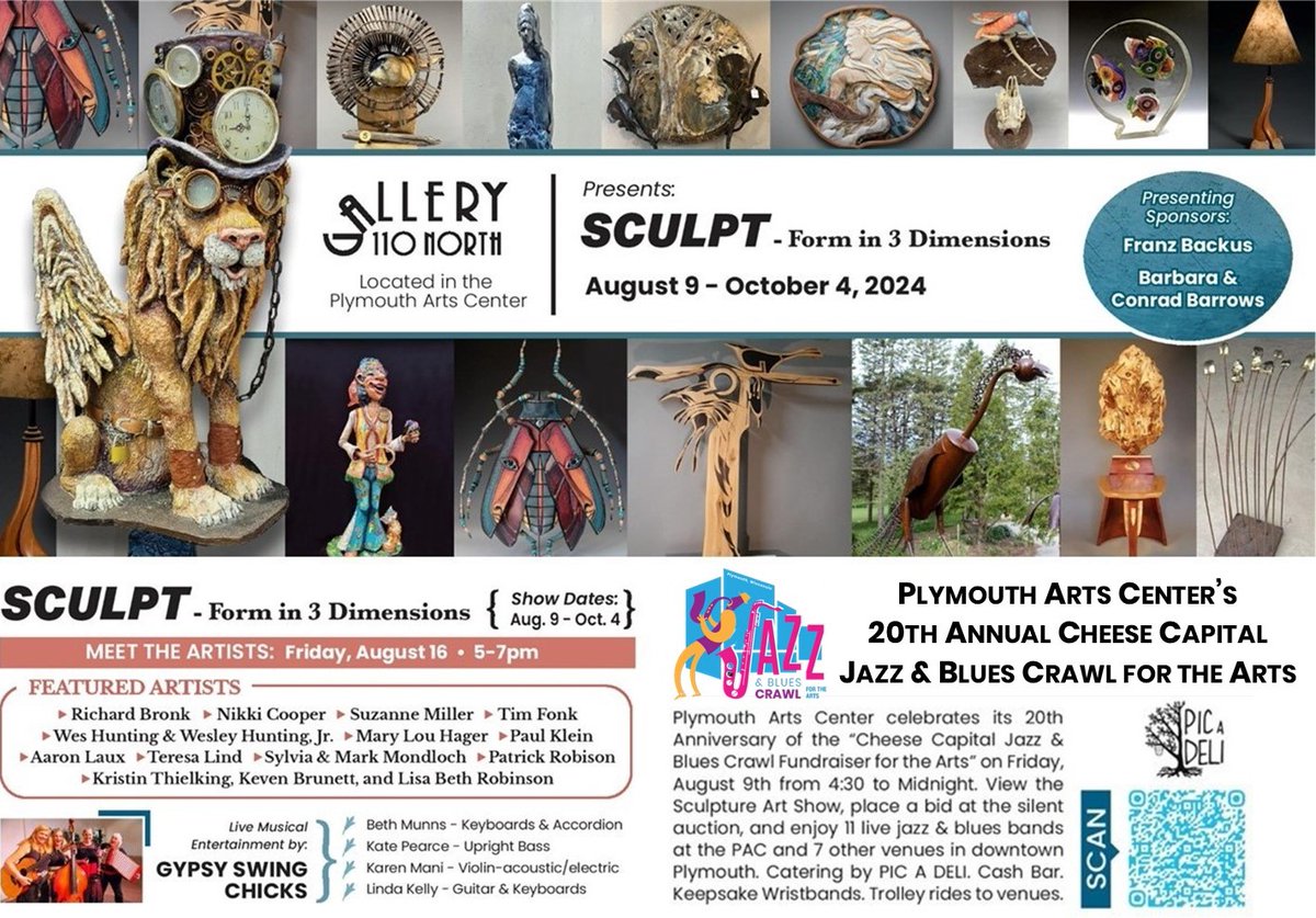 PlymArts's tweet photo. New Art Show to Open in Gallery 110 North of the Plymouth Arts Center! https://t.co/a4FTID2UIt