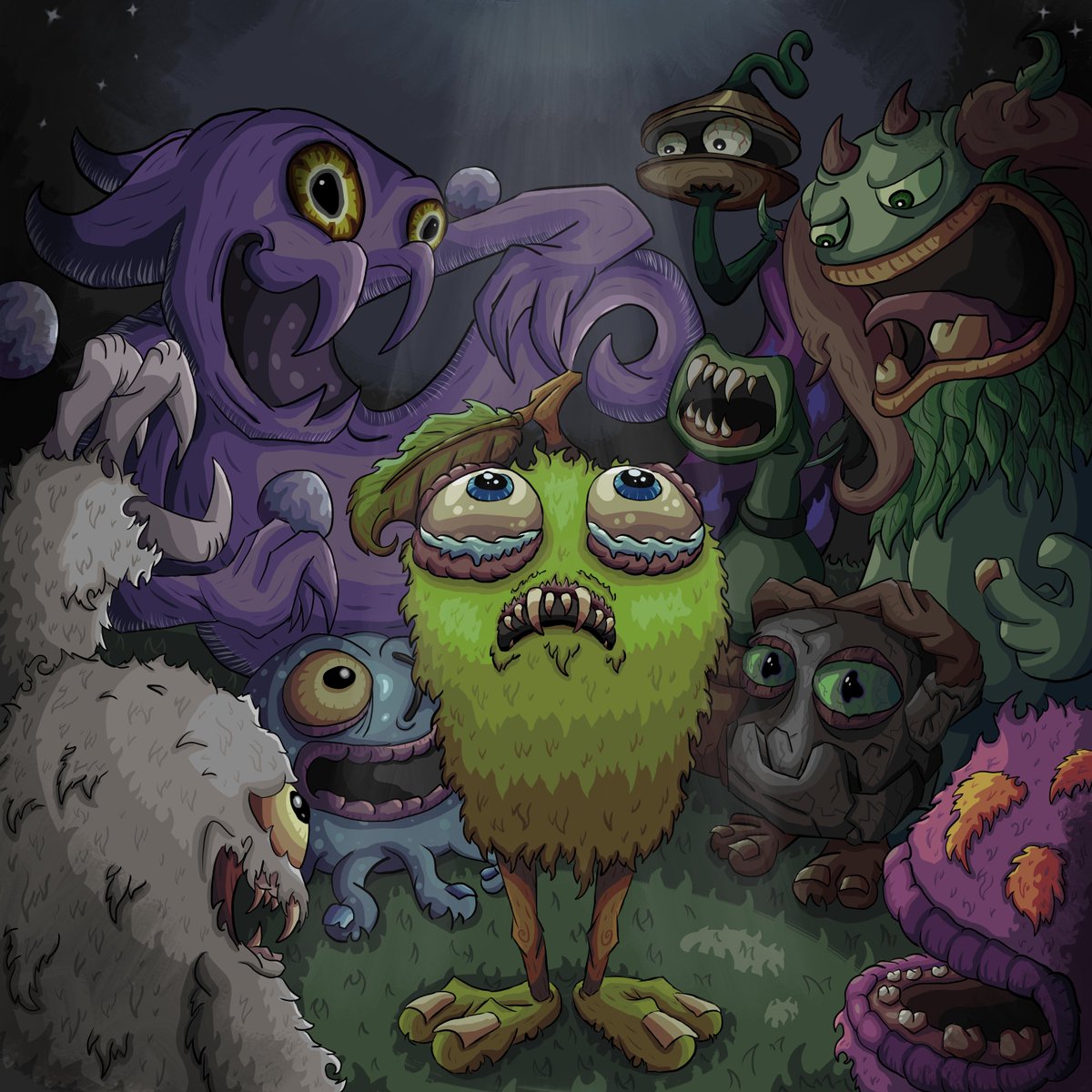 unkmeown's tweet photo. The cover art for a friend's MSM remixes. It's been a while since I've drawn anything.
#mysingingmosnters
#monsterpiecemonday ? https://t.co/bIoPvh2wDD