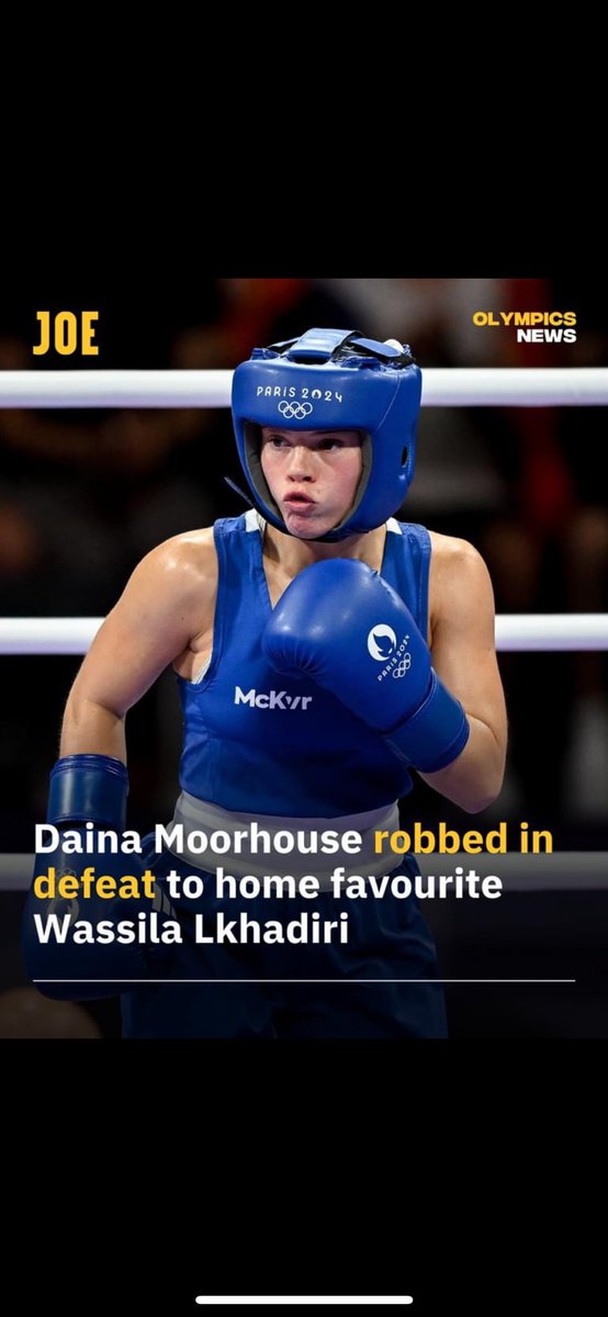 I’ve seen many terrible decisions in boxing at the <a href="/Olympics/">The Olympic Games</a> but this one beats them all; I feel so bad for <a href="/DainaMoorehouse/">Daina Moorehouse</a> she was brilliant; won every round and beat the home favourite. Keep your chin up Daina; you did us proud 🇮🇪