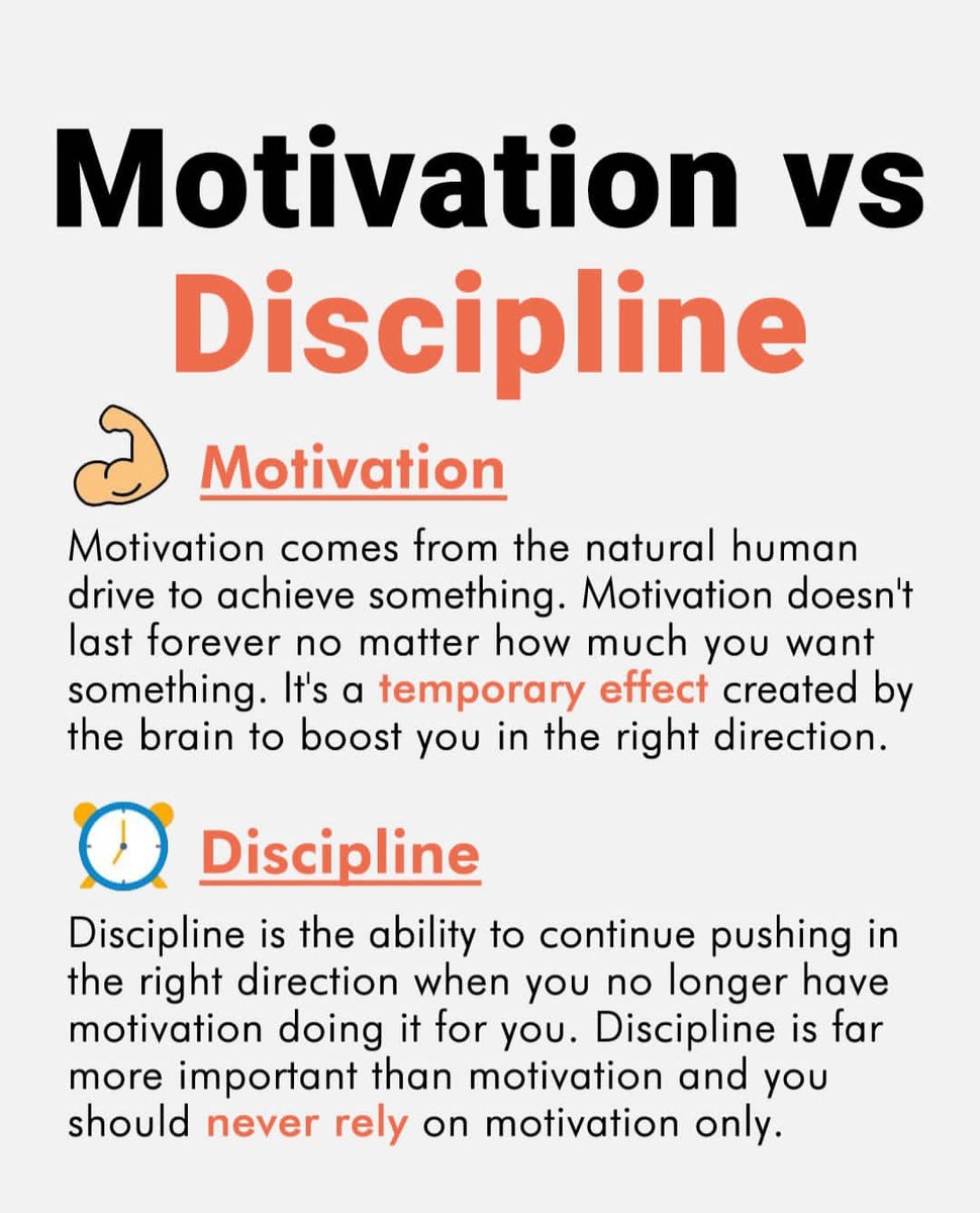 StoicShares's tweet photo. Motivation VS Discipline: https://t.co/k8ACC38d9z