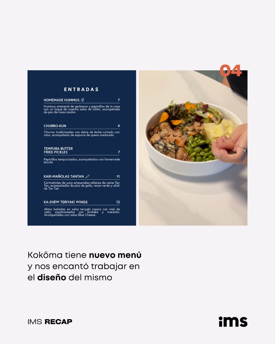 ImpulsoMS's tweet photo. En nuestro #ImpulsoRecap💡, te mostramos lo que impulsamos durante el mes:

Kokoma tiene nuevo menú y nos encantó trabajar en el diseño gráfico del mismo ☕✨
Creación de contenido para nuestros clientes 📹
Llevamos la donación de un cliente al Hogar San José de Malambo 🫶 https://t.co/O6sz4H4luu