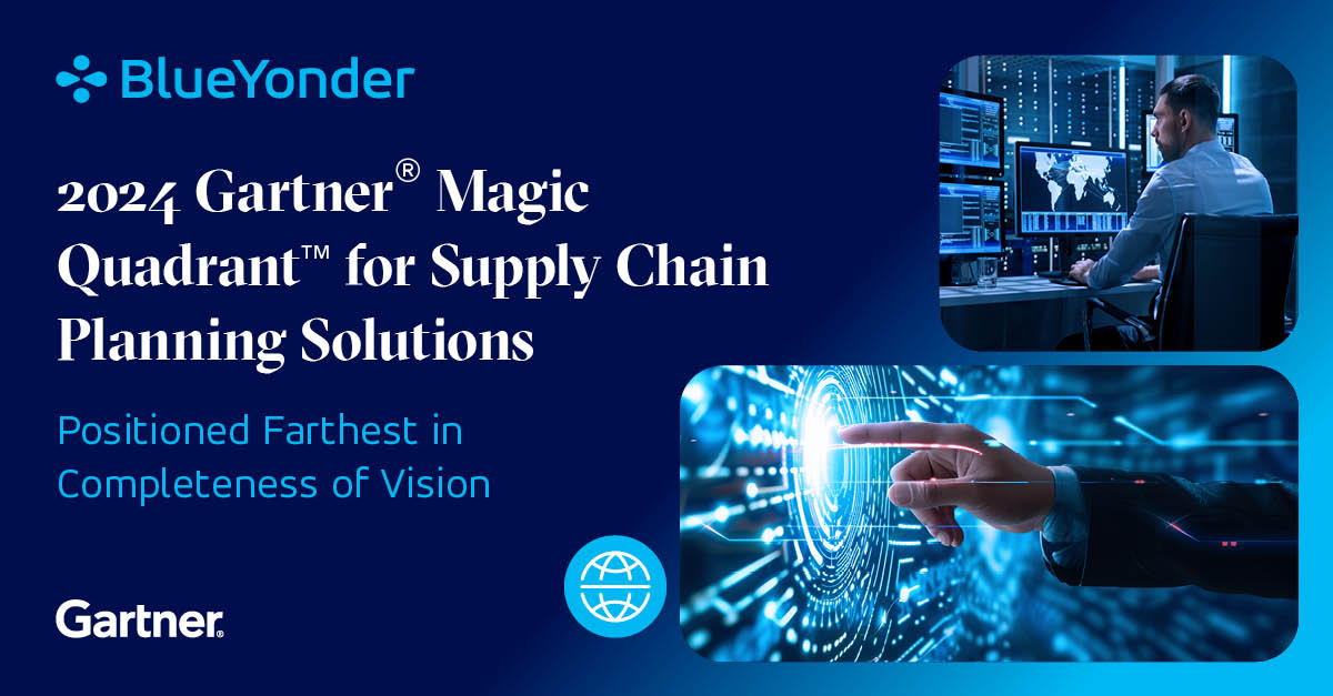 Blue Yonder featured in <a href="/Gartner_inc/">Gartner</a>'s 2024 Magic Quadrant for Supply Chain Planning Solutions. The recent <a href="/flexisAG/">flexis, Part of Blue Yonder</a> acquisition expands capabilities with factory planning, sequencing &amp; slotting. bit.ly/49SNBoF