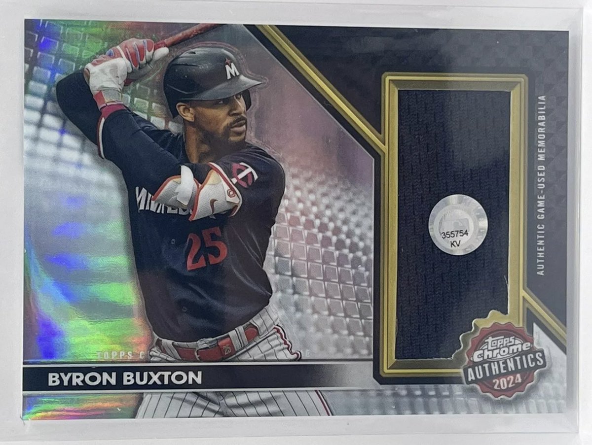 No #MNTwins action today but this man has been on fire!

RT for a chance to win Byron Buxton’s relic from 2024 <a href="/Topps/">Topps</a> Chrome

Must be following to be eligible.