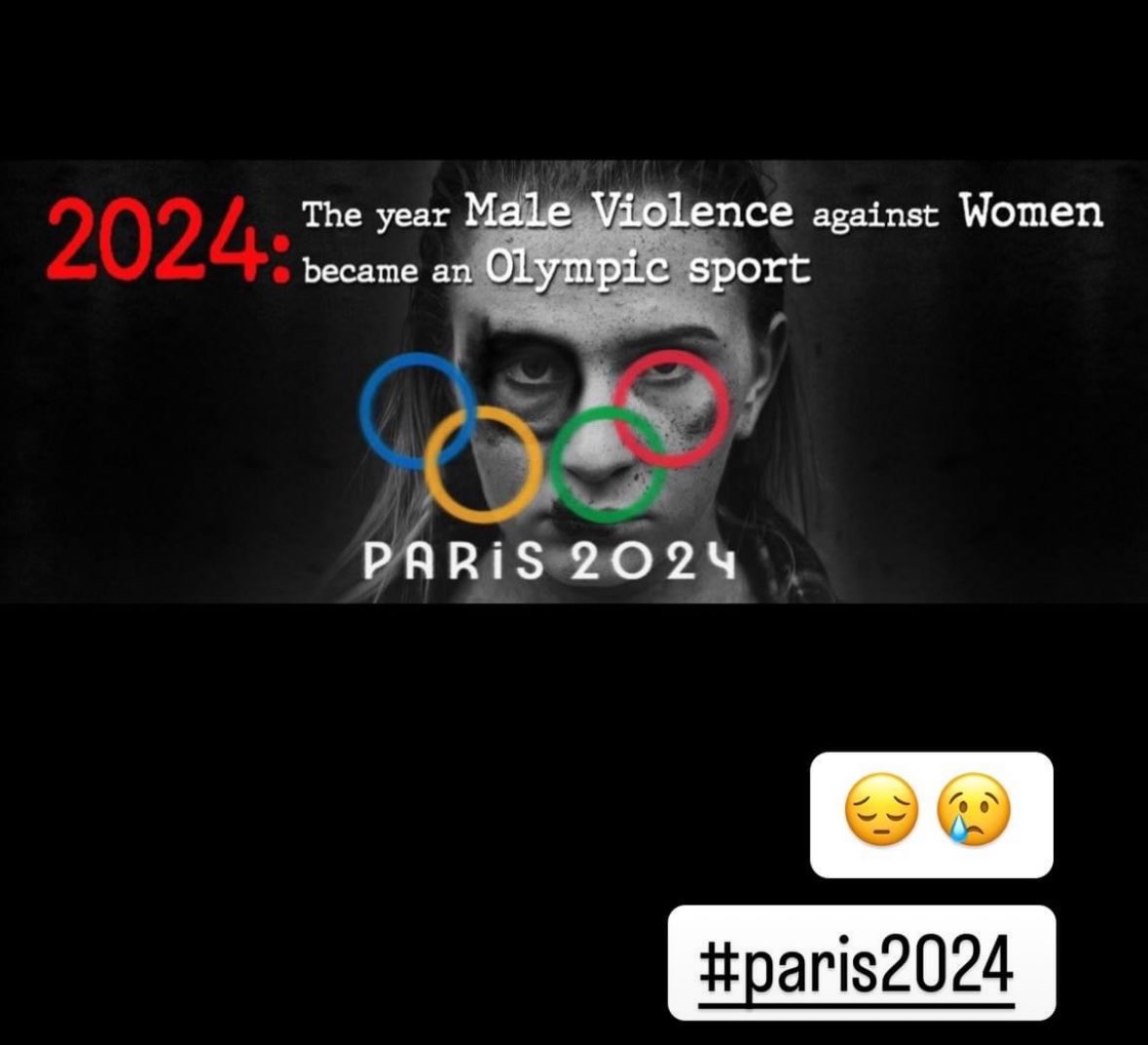 emmatompson's tweet photo. What an absolute shit show the Olympic boxing no man. Should ever be allowed to fight in huge competitions like this as a women ! #Paris2024 #Olympics2024Paris #Boxing #stoptheinjust https://t.co/DcwuXzoBsa