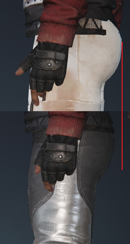 Hael_Yes's tweet photo. So I've been playing a lot of @OnceHuman_ lately and I've been loving it so far. One thing I am not, however, is how much they nerf the men's asses with different outfits. Like come on now, let men have cake! https://t.co/K0kbzS5a2X