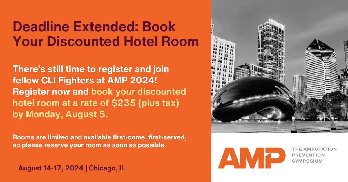 AMP the CLTI Meeting (@ampsymposium) on Twitter photo Get AMPed to visit Chicago for an exceptional educational event gathering CLI specialists. Register & book your room today: okt.to/4J5GSr
#AMPCLI2024 #CLIFighters
<a href="/FadiSaab17/">Fadi Saab</a> <a href="/bretwiechmann/">Bret Wiechmann</a> <a href="/EricSecemskyMD/">Eric Secemsky MD MSc</a> <a href="/MacAnsari/">Mohammad (Mac) Ansari, MD</a> Get AMPed to visit Chicago for an exceptional educational event gathering CLI specialists. Register & book your room today: okt.to/4J5GSr
#AMPCLI2024 #CLIFighters
<a href="/FadiSaab17/">Fadi Saab</a> <a href="/bretwiechmann/">Bret Wiechmann</a> <a href="/EricSecemskyMD/">Eric Secemsky MD MSc</a> <a href="/MacAnsari/">Mohammad (Mac) Ansari, MD</a>