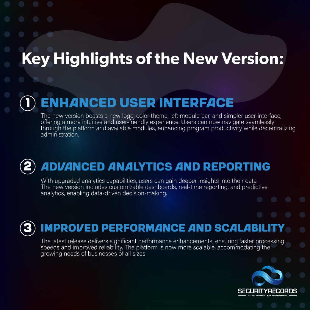 InstaKey's tweet image. We are proud to announce the latest version of our key management #software, SecurityRecords. This release marks a milestone in the evolution of our #SaaS platform, bringing new features, enhancements, and improvements designed to empower businesses!

#Keymanagement #Keycontrol