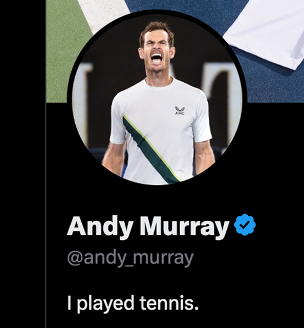 atptour's tweet photo. New profile bio 🤔

We see you @andy_murray...

#SirAndy https://t.co/SVh40vgsjv