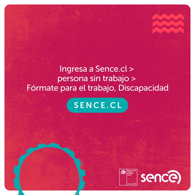 Porque confiamos en todo tu potencial <a href="/SenceChile/">Servicio Nacional de Capacitación y Empleo, Sence.</a> te brinda más oportunidades para que adquieras las herramientas para el mundo laboral. Postula al curso para personas con discapacidad (15 cupos) en www.sence.l, Elige tu Curso, a partir del lunes 5 de agosto, a las 9:00 horas.