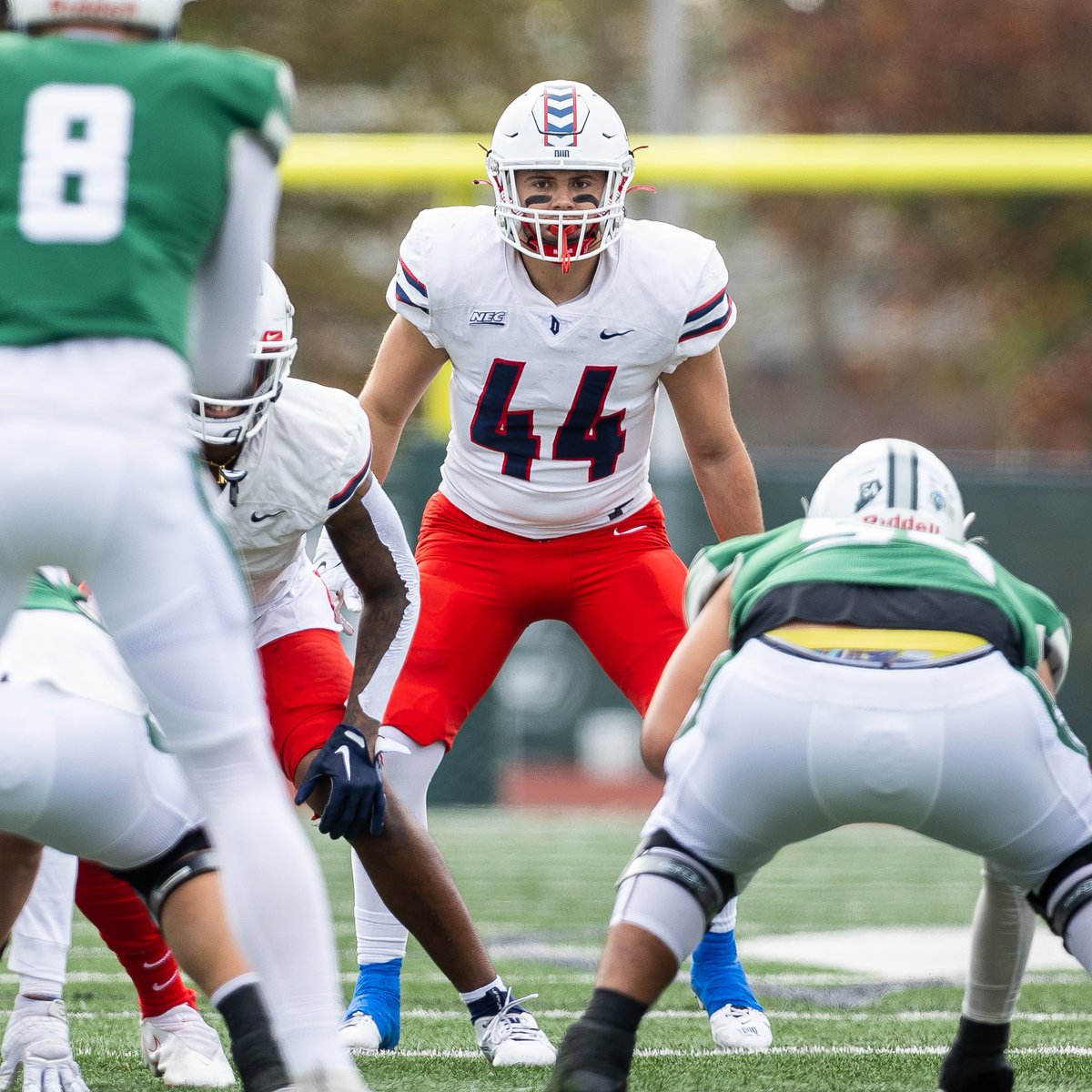 𝗖𝗝 𝗕𝗮𝗿𝗻𝗲𝘀 (cornerback) and 𝐆𝐢𝐚𝐧𝐧𝐢 𝐑𝐢𝐳𝐳𝐨 (linebacker) were named the top returning players in the NEC at their positions by <a href="/HEROSports_FCS/">HERO Sports FCS</a> 💪