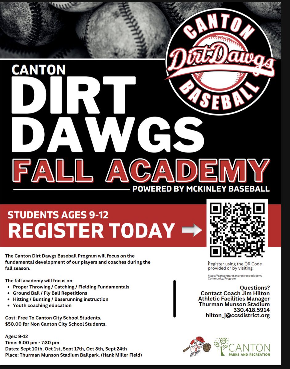 Coach Jim Hilton (@coachjhilton) on Twitter photo Fall is a great time to lay the foundation with the young ones! Let's get to work!
<a href="/McKDiamondDogs/">McKinley HS Baseball</a> <a href="/McKinleySports/">McKinley Athletics</a>
<a href="/CantonParks_Rec/">Canton Parks and Recreation</a>
<a href="/CCS_District/">Canton City Schools</a> Fall is a great time to lay the foundation with the young ones! Let's get to work!
<a href="/McKDiamondDogs/">McKinley HS Baseball</a> <a href="/McKinleySports/">McKinley Athletics</a>
<a href="/CantonParks_Rec/">Canton Parks and Recreation</a>
<a href="/CCS_District/">Canton City Schools</a>