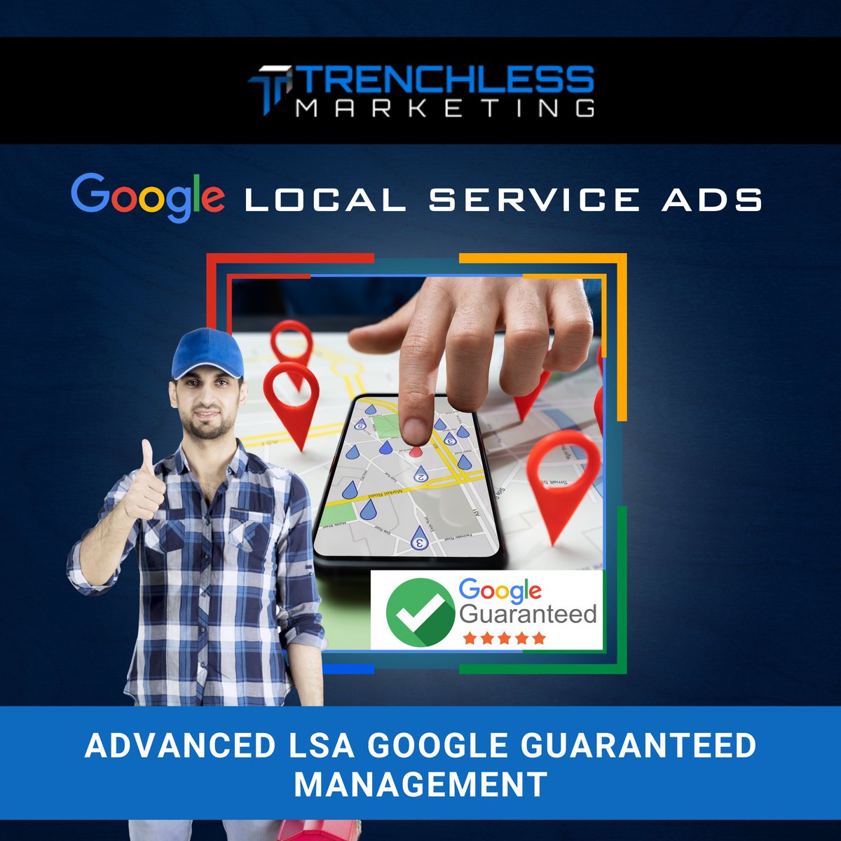 TrenchlessMktg's tweet image. 🚀 Maximize Your Local Reach with Google Local Service Ads!
Contact Trenchless Marketing today!
📍 Visit our website at bit.ly/3OiPCj7
☎️ or call us at (928) 525-4059.
TrenchlessMarketing #DigitalMarketing #GoogleLocalServiceAds