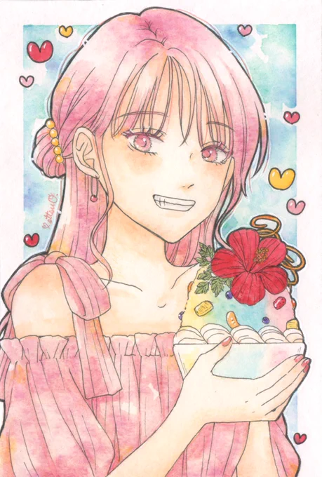 #透明水彩 #アナログ絵 