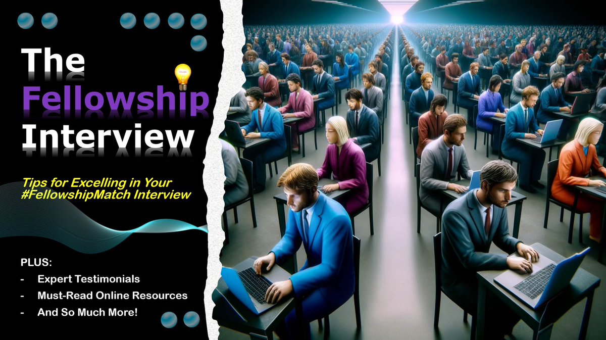 🚨Are you interviewing for #GIFellowship? 🫵

Then this is the🧵for you!👇🏻

Everything you need to know about the #FellowshipInterview 🗣️ including:

✅ Interview tips and tricks
✅ Faculty and fellow commentaries
✅ Prime online resources

🎯 GI and other fellowship applicants