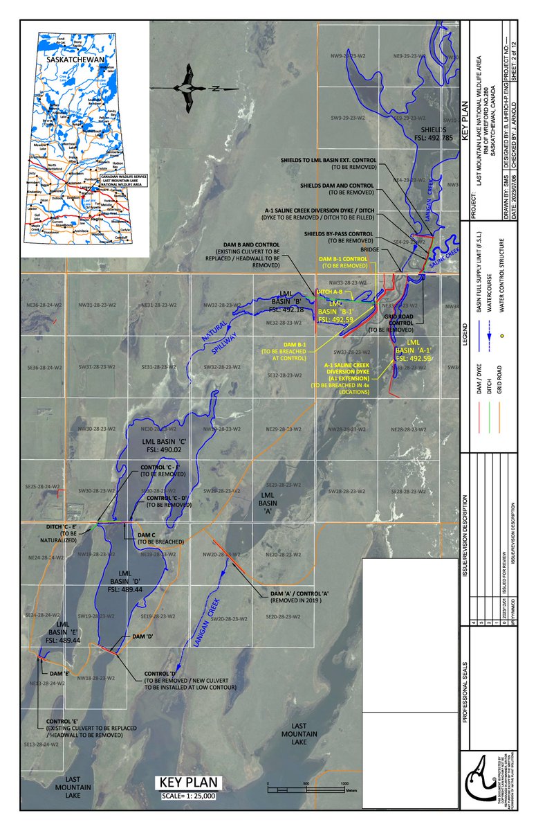 DUC is proposing to re-naturalize engineered wetland basins within Last Mountain Lake NWA.  Minister of Transport is seeking comments from the public on the work, site and plans. The project can be found at loom.ly/pGHmW38 (registry # 11027). Deadline: August 29, 2024.