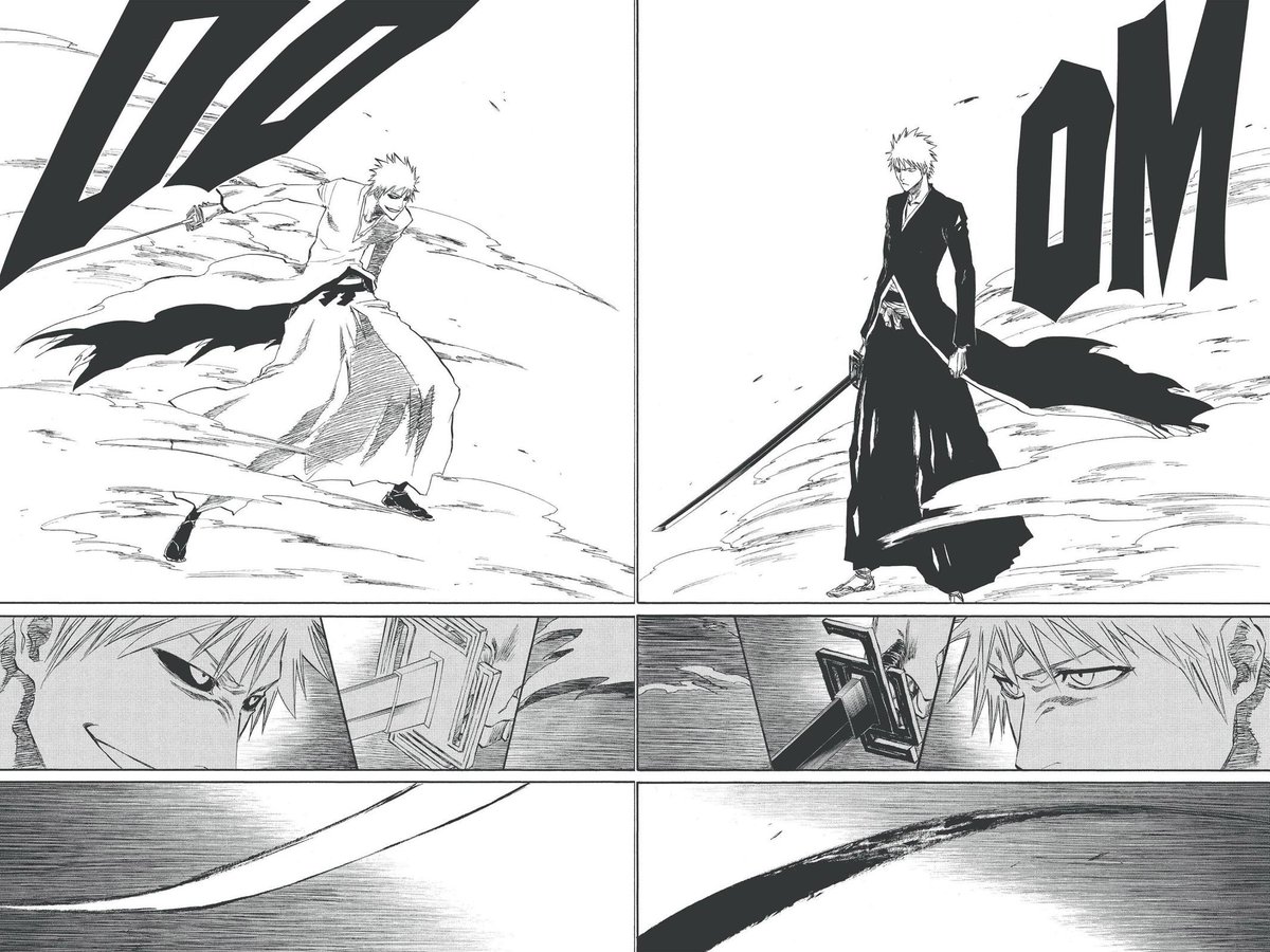FormerSoulKing's tweet image. KUUBBBOOOOO YOU'RE STARTING TO TAP INTO #THEMETHOD THIS IS WHAT I LOVE TO SEEEEEEE

My fav part of Bleach so far. From the start Kubo's crafted for himself a world that by design is mechanically existential, and Ichigo's growth within that world is THE highlight of the story