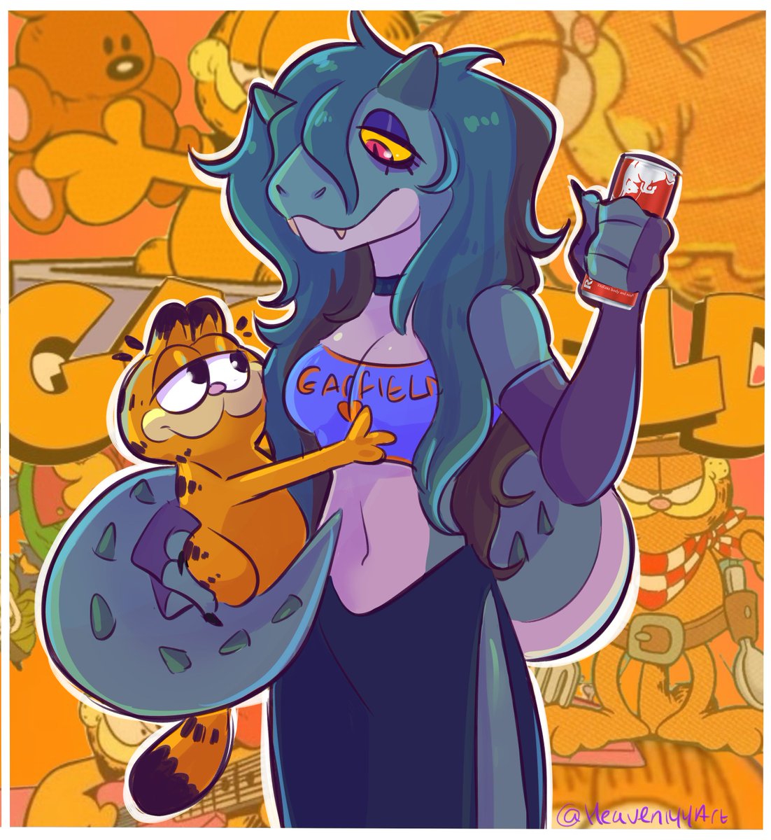 Back from my mini break with art of my two favourite characters

#garfield  #snootgameoc  #fanart