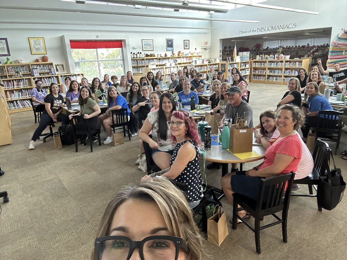 CGaillour's tweet photo. GOK staff is back at it - Ted Lasso style!! Getting ready for our Rams! #Believe @ABQschools https://t.co/Qr0m9VCX8M