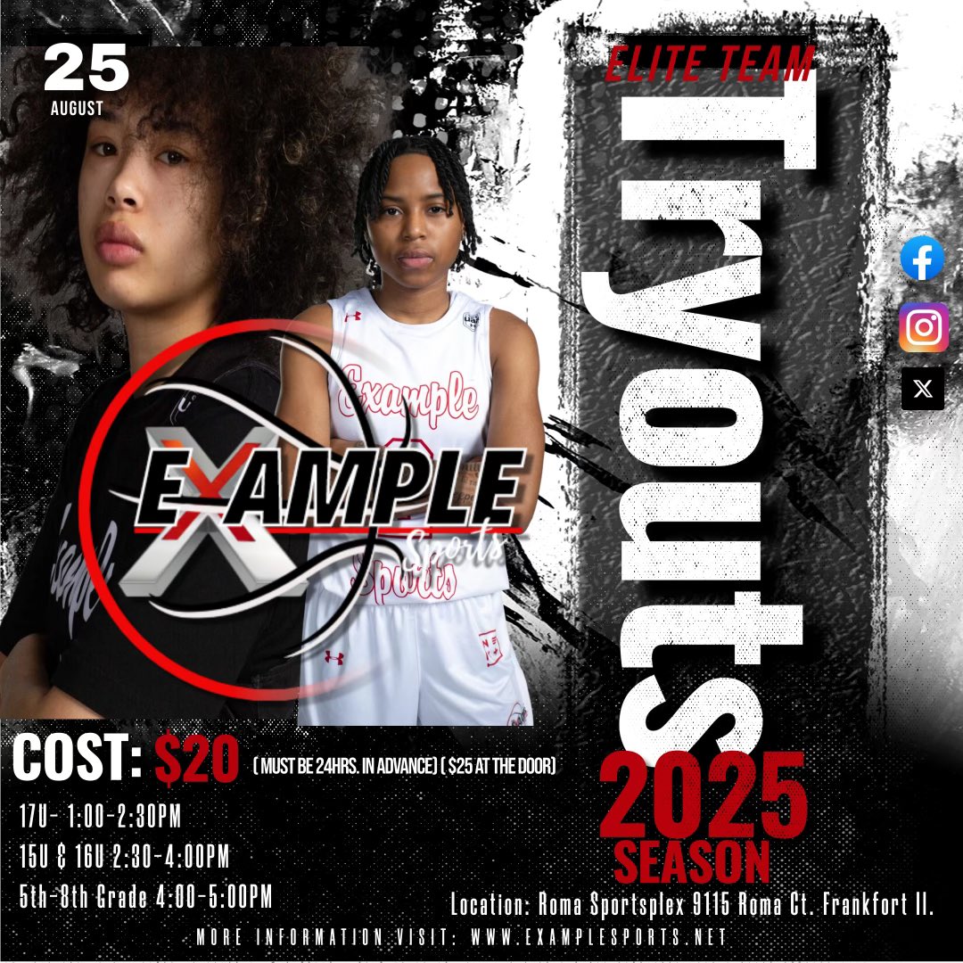 We’re gearing up for another Great Season! Join the fam and take the ride with us!! Register at examplesports.net #ExampleStrong #JustWork